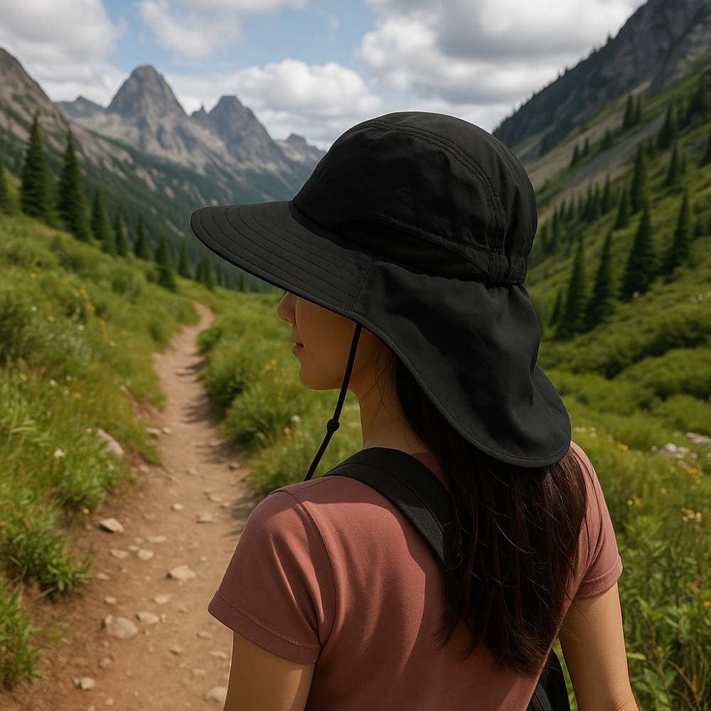 Chapeau De Randonnée Léger Avec Protection Nuque Et UV