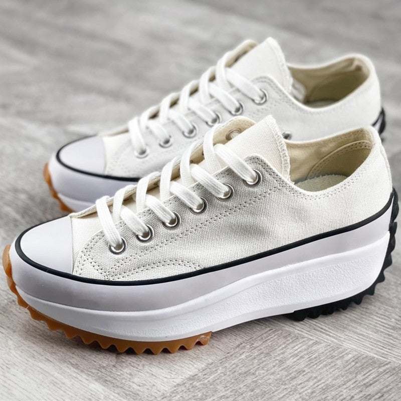 Emma – Elegante platåsneakers i lerret
