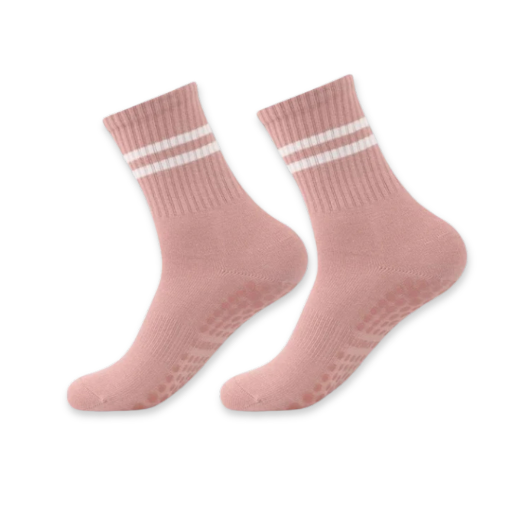 Chaussettes Hautes Pilates Pour Yoga Anti-slip Et Confort