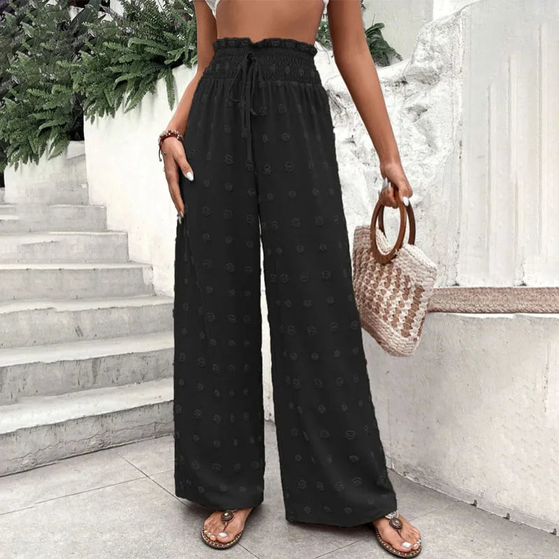 Pantalon Palazzo Femme - Taille Haute Longueur Cheville