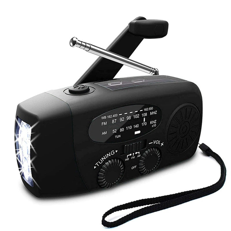 Radio D'Urgence Compacte Avec Lampe LED Et Batterie De Secours