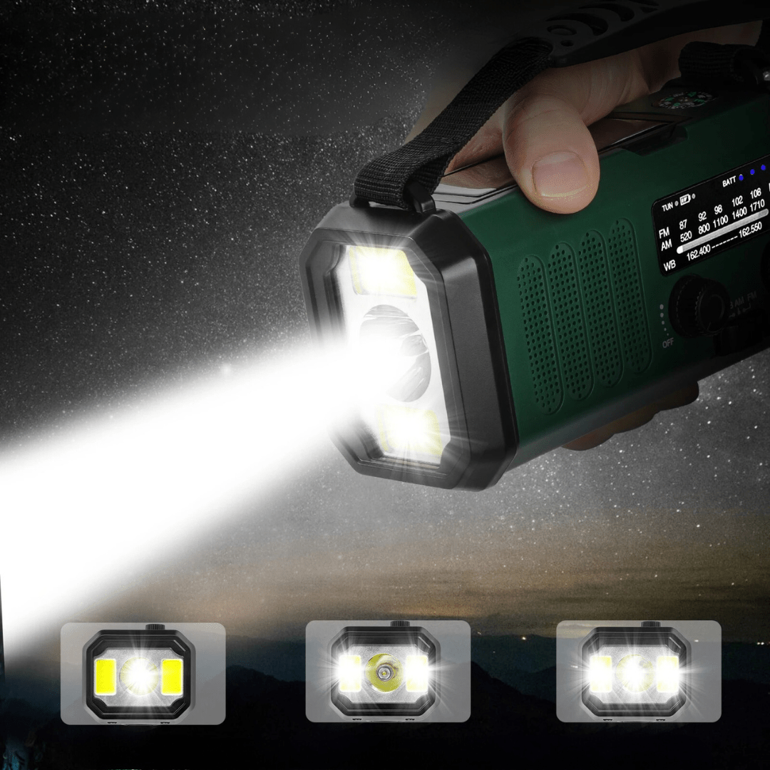 Emergency Radio with Solar Charging and USB