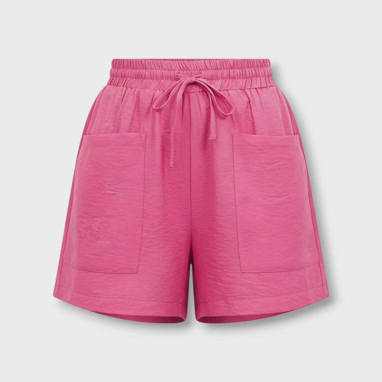 Short Femme Léger et Fluide pour Randonnée, Taille Élastiquée à Cordon avec Grandes Poches