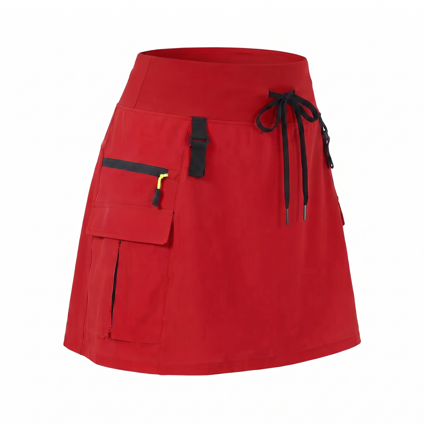 Women's High-Waisted Cargo Skort with Built-in Shorts for Hiking and Golf