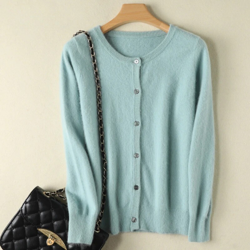 Sophie Cardigan in Soft and Elegant Mink Cashmere