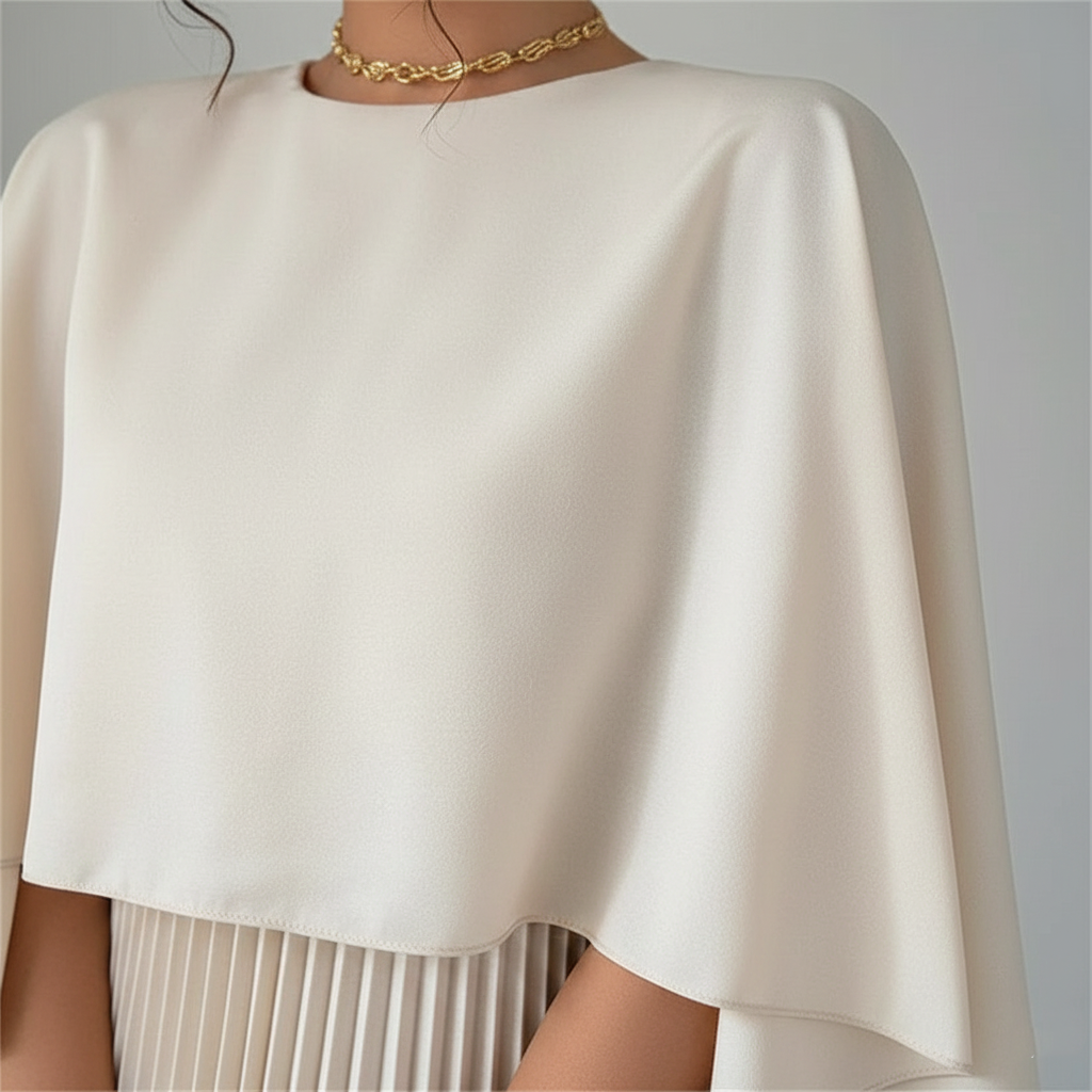 Sophie Long Flowing and Elegant Dress with High Neckline