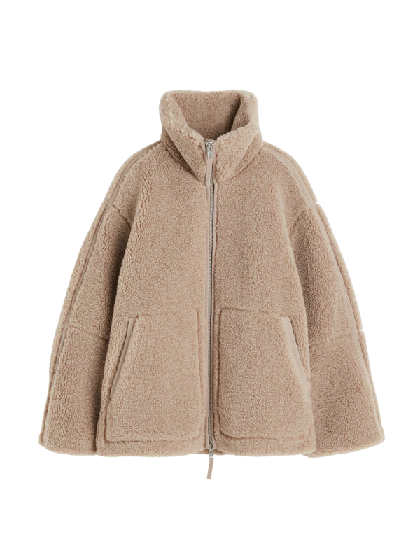 Sophie – Soft sherpa fleece jacket elegant and comfortable
