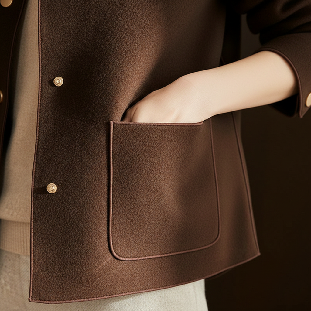 Sophie Elegant og Myk Kort Kåpe