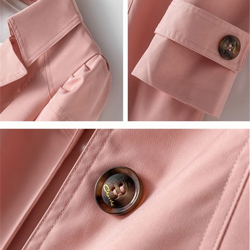 Sophie – Élégant trench mi-long à double boutonnage