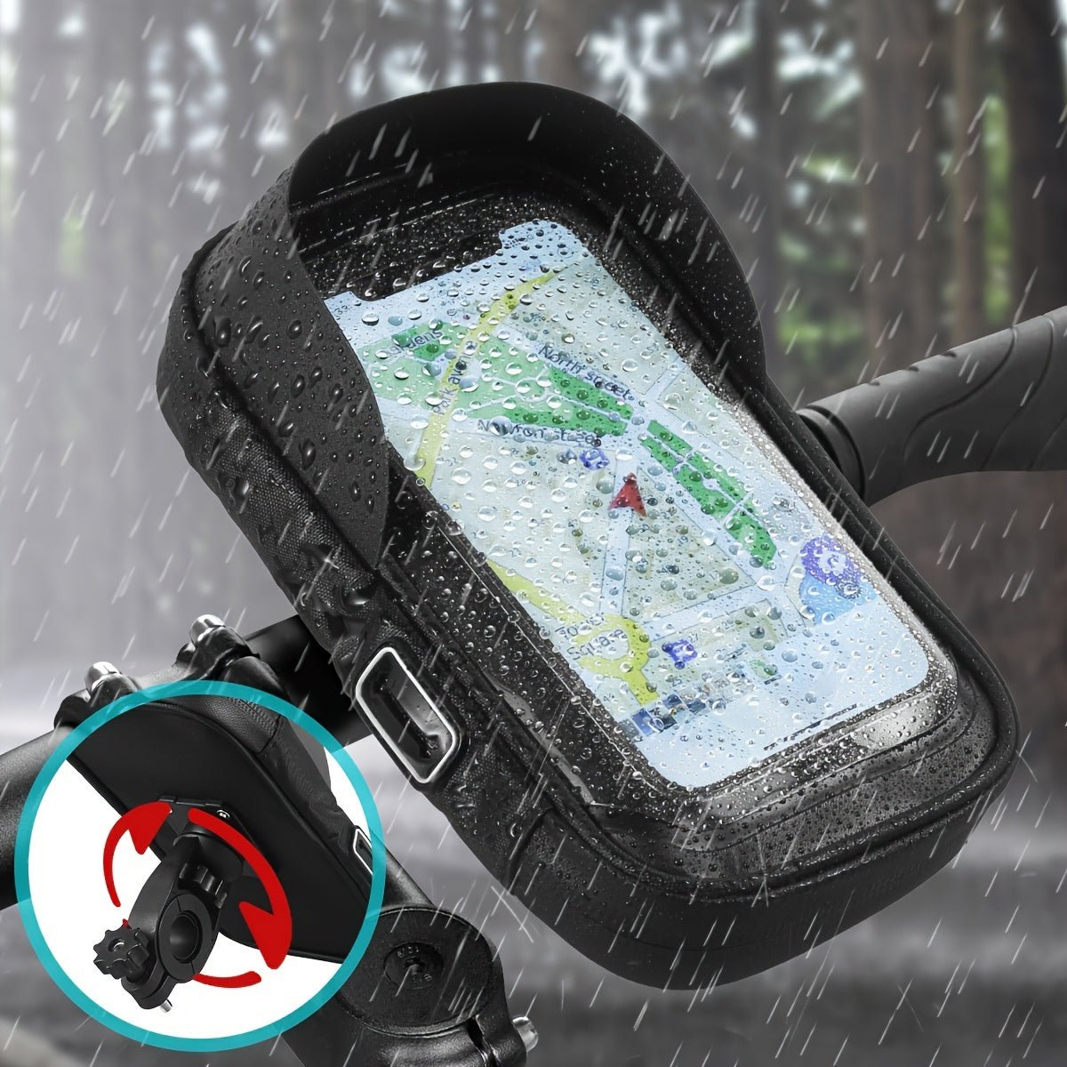 360° Rotatable Waterproof Phone Holder for Bicycle