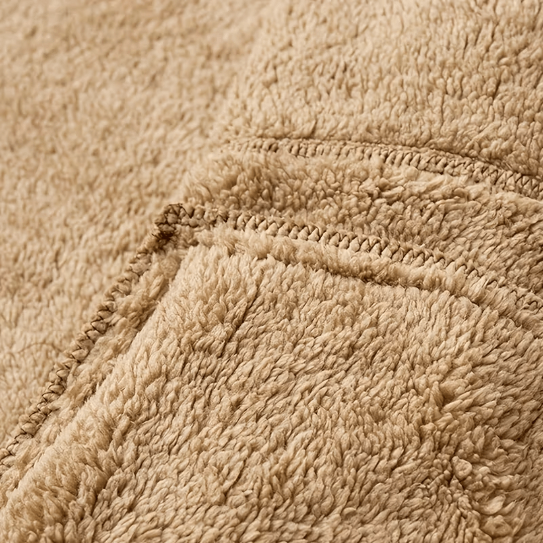 Herrevinterjakke med fleecefôr og hette