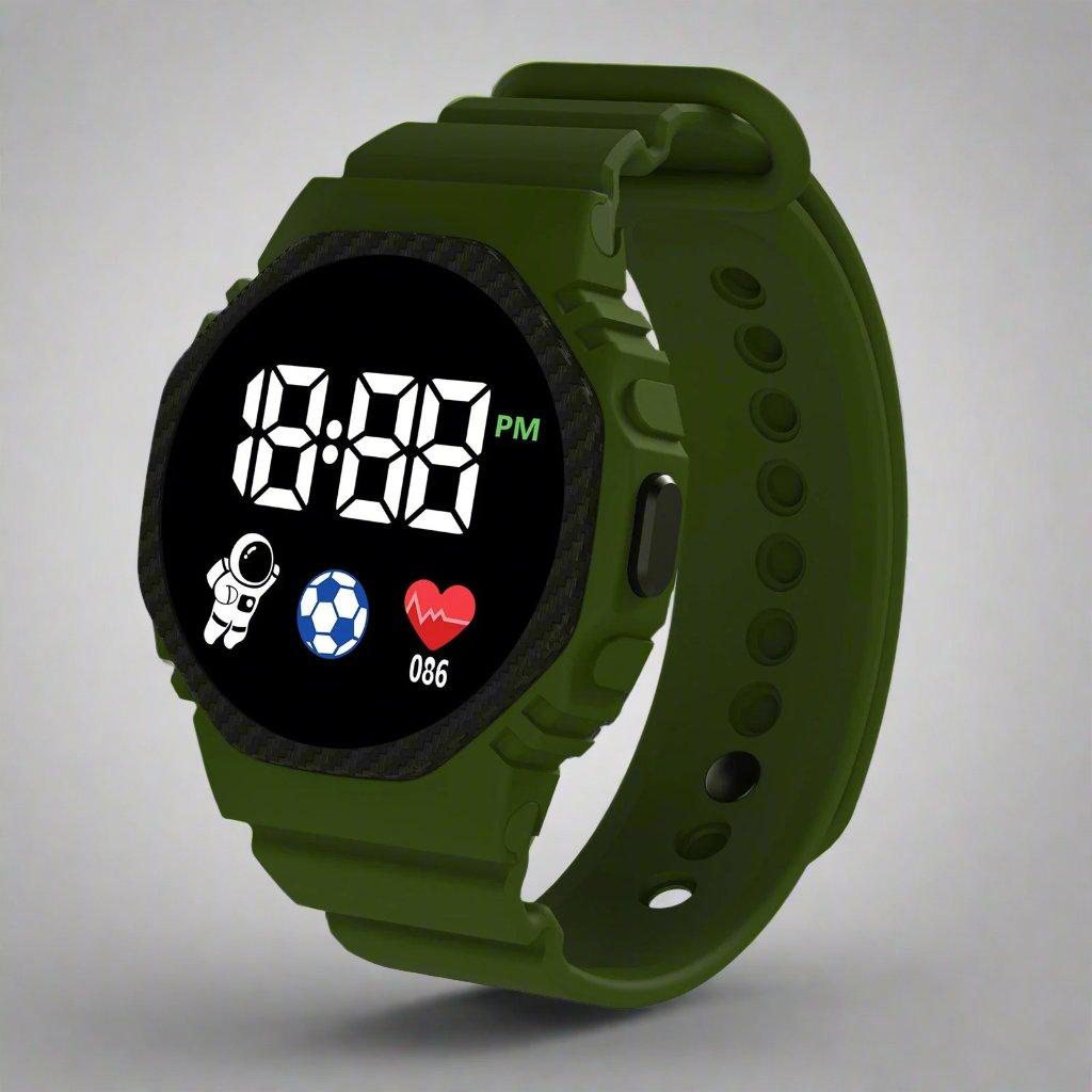 Children's Digital Watch Waterproof Durable Outdoor Design