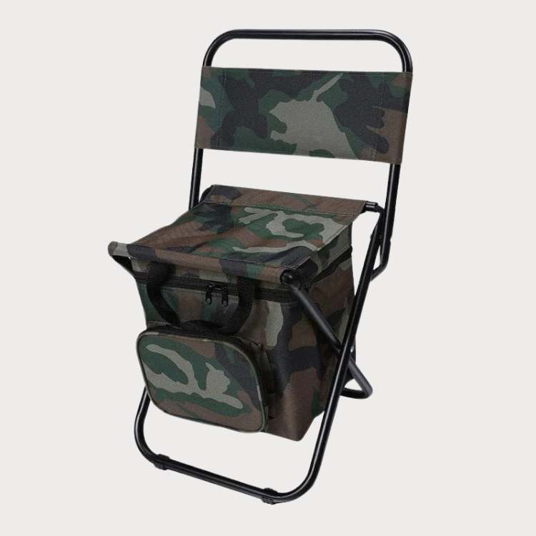 Folding Camping Chair with Integrated Insulated Compartment, Lightweight and Sturdy Oxford Fabric
