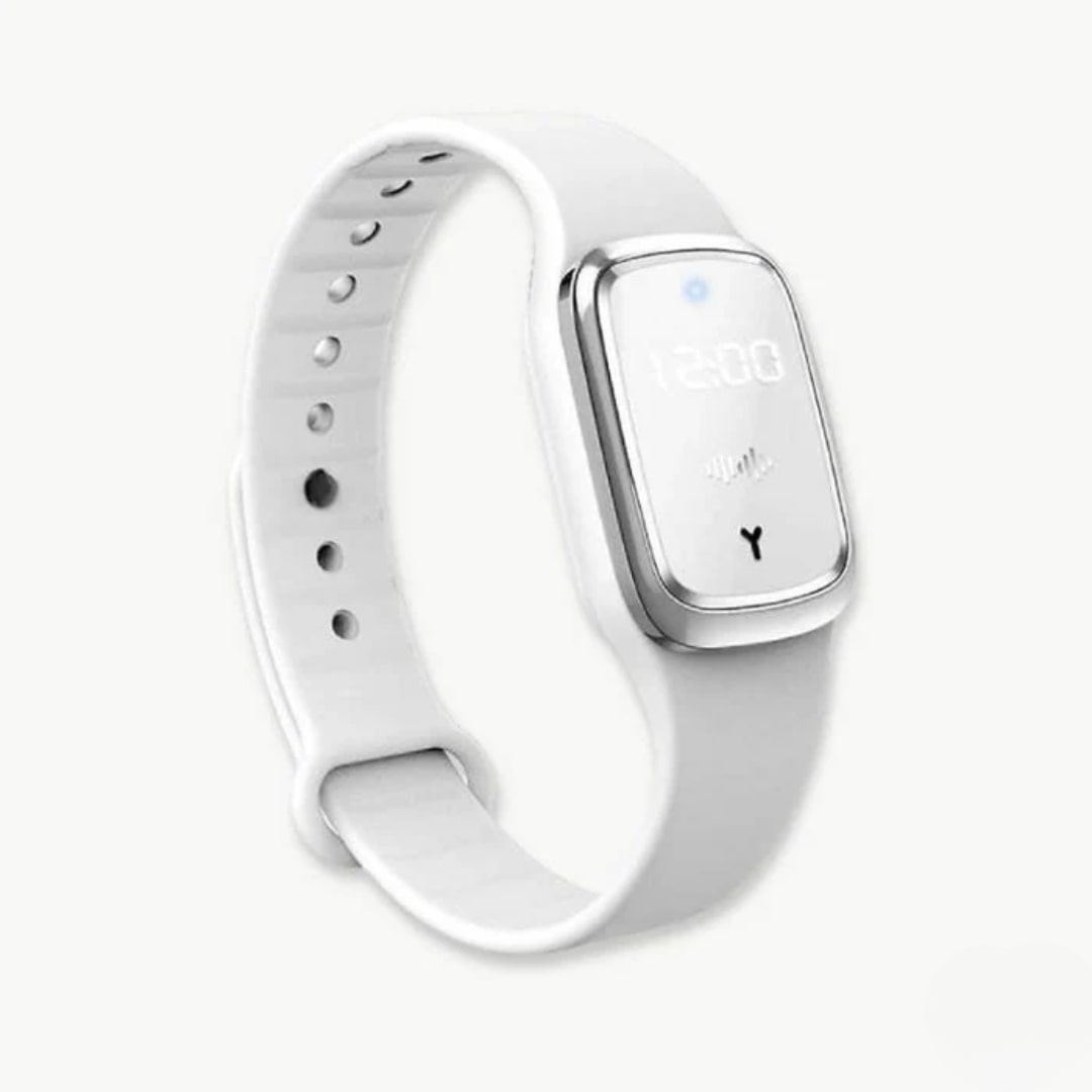 Bracelet Anti-Moustiques à Ultrasons Rechargeable avec Écran LED pour Extérieur