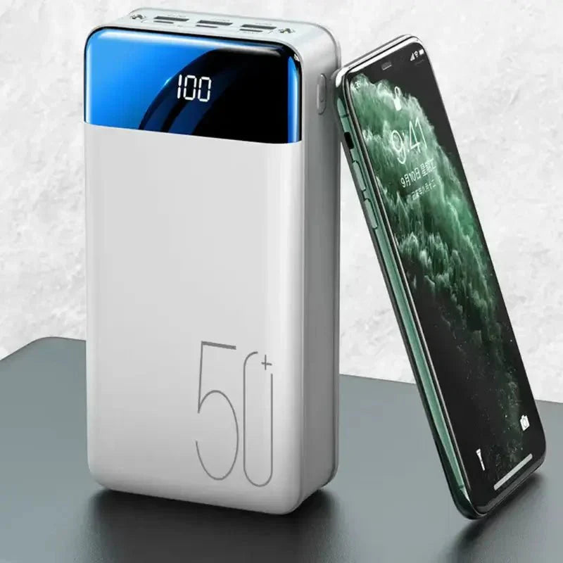 Batterie Externe 50000 mAh Grande Capacité, Charge Rapide Multi-Appareils avec Écran LED