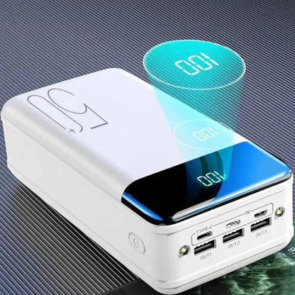 Batterie Externe 50000 mAh Grande Capacité, Charge Rapide Multi-Appareils avec Écran LED