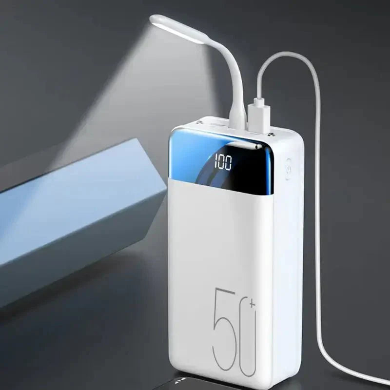 Batterie Externe 50000 mAh Grande Capacité, Charge Rapide Multi-Appareils avec Écran LED