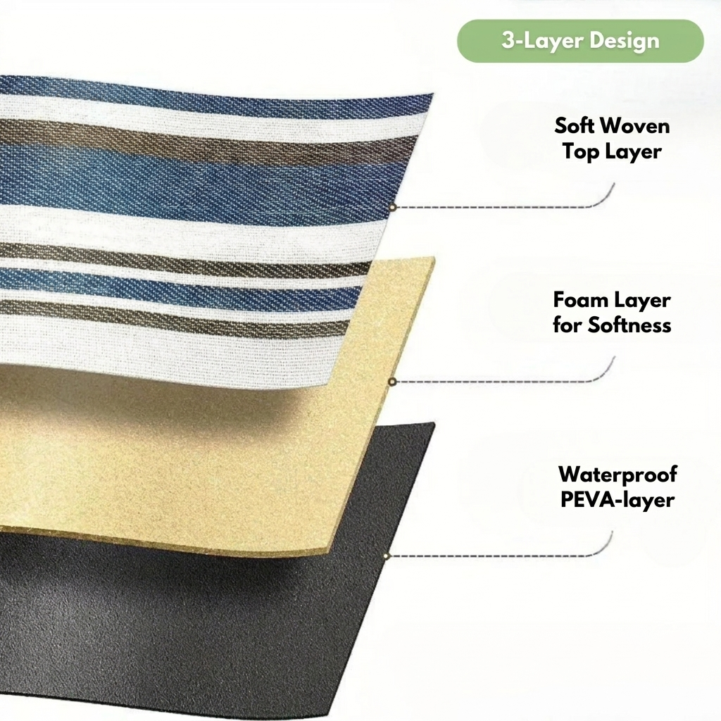 Couverture de Pique-Nique Pliable Imperméable pour Plage, Camping et Jardin
