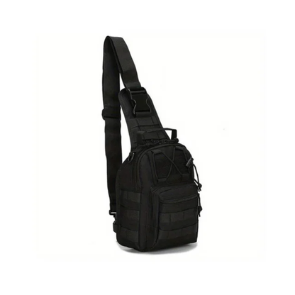 Sacoche Bandoulière de Poitrine en Toile Oxford 600D, Multi-Poches avec Système MOLLE