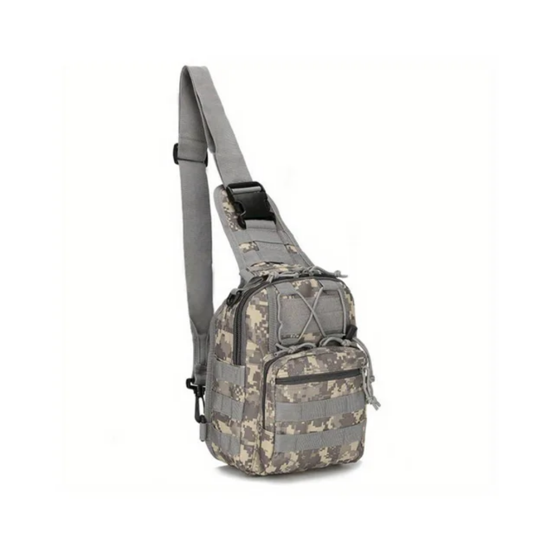 Sacoche Bandoulière de Poitrine en Toile Oxford 600D, Multi-Poches avec Système MOLLE