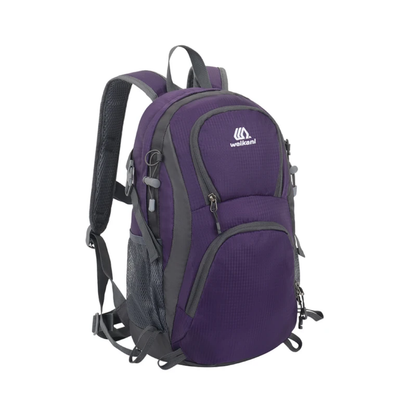 Sac à Dos Outdoor en Nylon Léger Déperlant, Grande Capacité Multi-Poches avec Dos Respirant