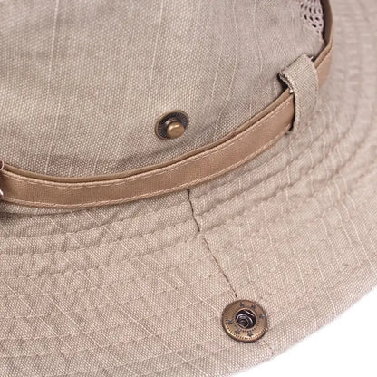 Outdoor Sun Hat in Breathable and Adjustable Cotton for Hiking
