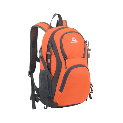 Sac à Dos Outdoor en Nylon Léger Déperlant, Grande Capacité Multi-Poches avec Dos Respirant