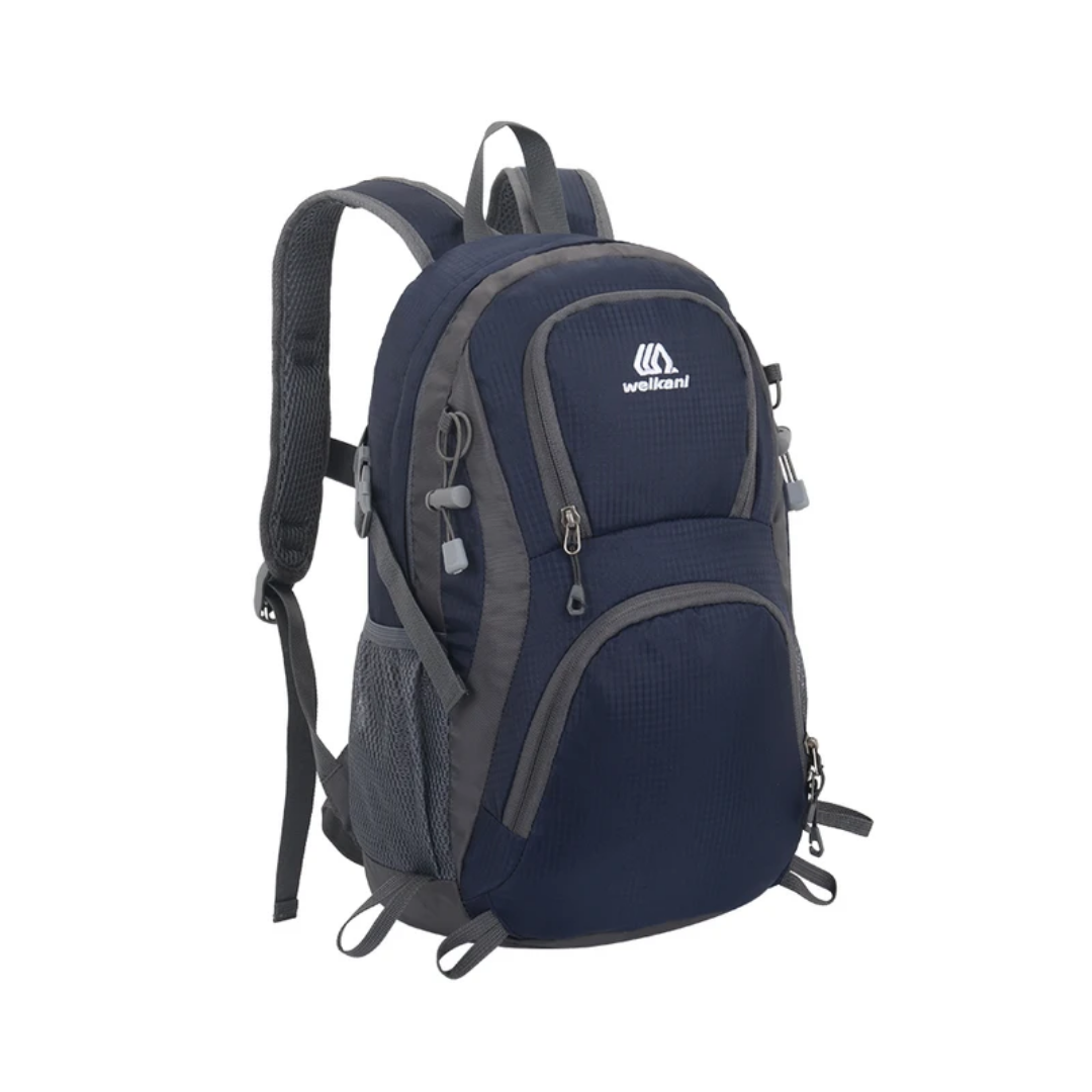 Sac à Dos Outdoor en Nylon Léger Déperlant, Grande Capacité Multi-Poches avec Dos Respirant