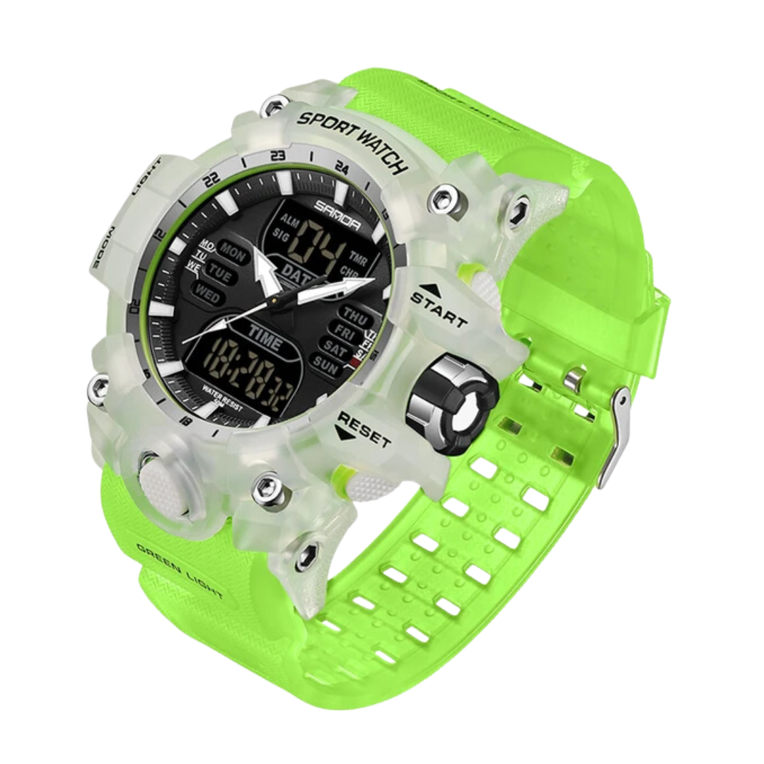 Montre de Sport Outdoor Homme Numérique Antichoc avec Chronographe et Alarme