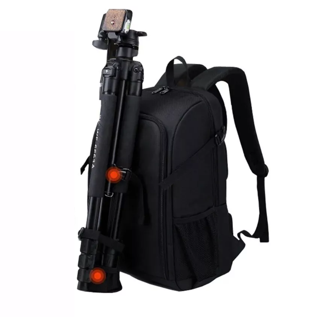 Sac à Dos Photo en Nylon Déperlant, Cloisons Modulables et Compartiment PC avec Housse de Pluie