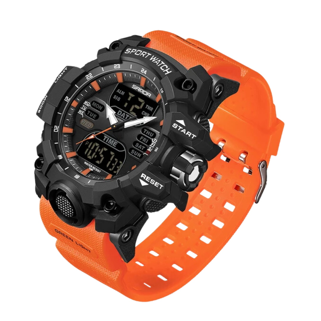 Montre de Sport Outdoor Homme Numérique Antichoc avec Chronographe et Alarme