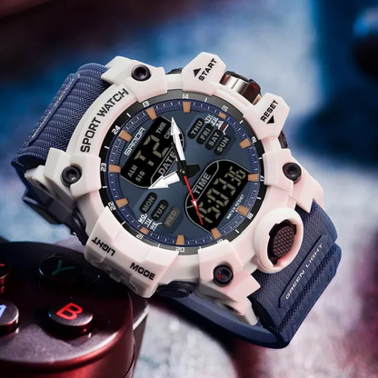 Montre de Sport Outdoor Homme Numérique Antichoc avec Chronographe et Alarme