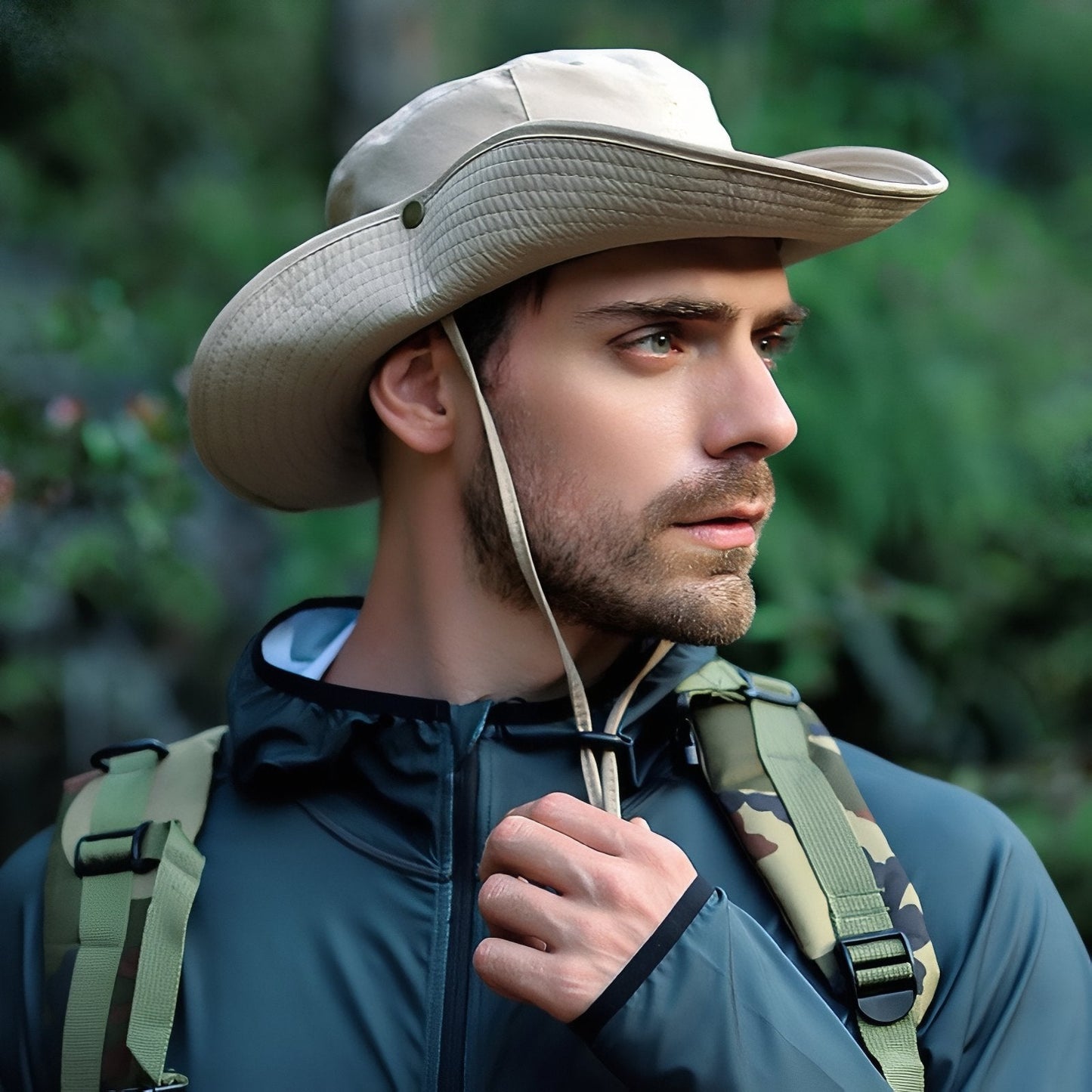 Chapeau Imperméable Randonnée Large Bord et Respirant