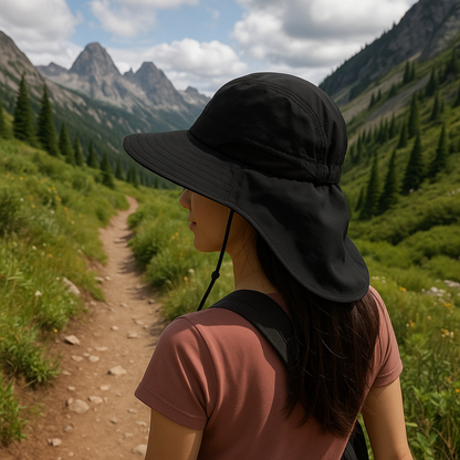 Chapeau De Randonnée Léger Avec Protection Nuque Et UV
