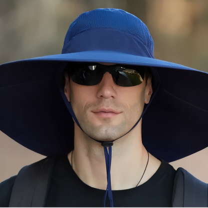 Chapeau de Randonnée Large Bord Respirant et Ajustable