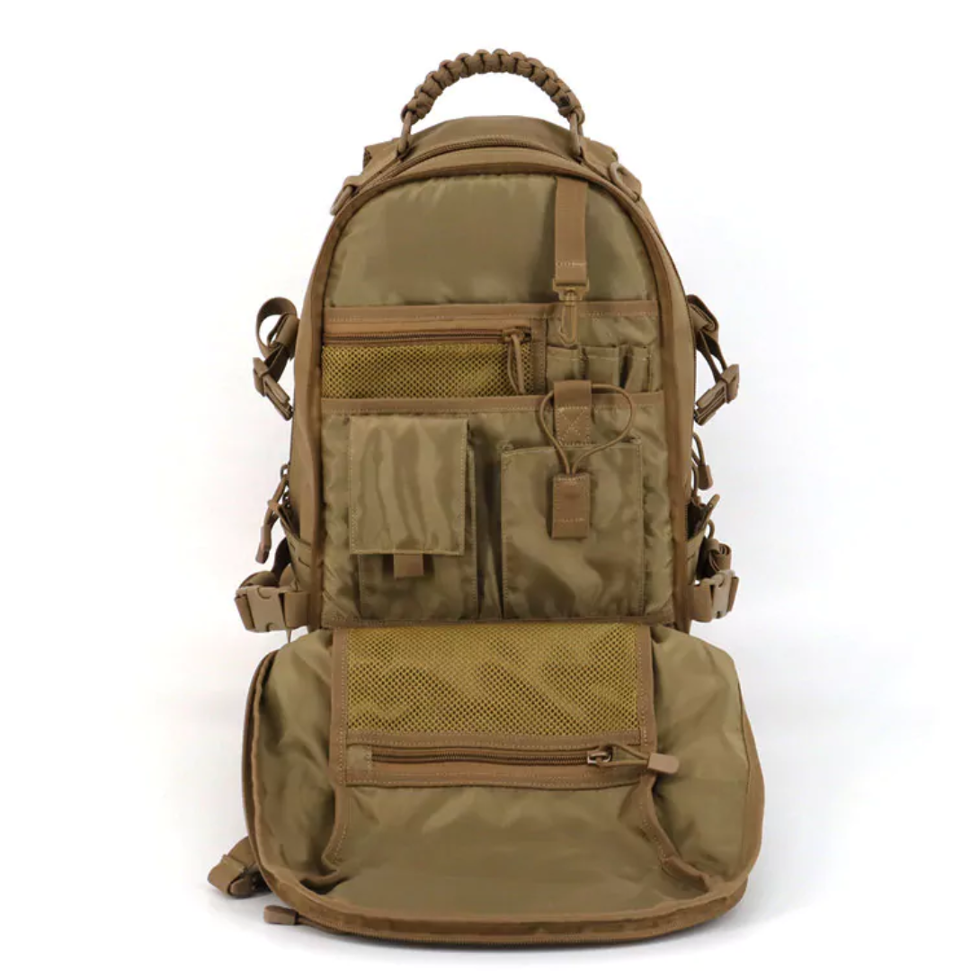 Sac à Dos Tactique 35 L en Nylon Cordura 500D, Système MOLLE et Compartiment PC 15 Pouces