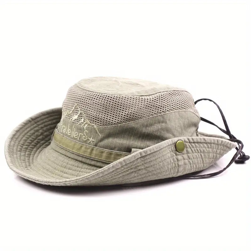 Outdoor Sun Hat in Breathable and Adjustable Cotton for Hiking