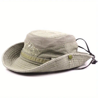 Outdoor Sun Hat in Breathable and Adjustable Cotton for Hiking