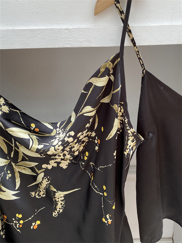 Amélie Élégante Pyjama en Satin (4 Pièces)