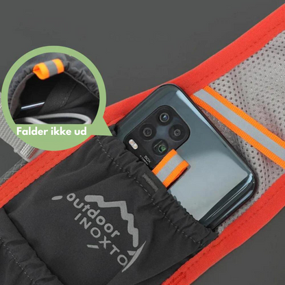 Gilet d'Hydratation Trail Running Respirant, Multi-Poches avec 2 Flasques Souples Incluses