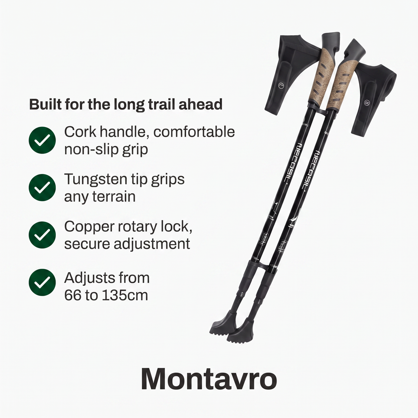 Telescopic Aluminum Nordic Walking Pole