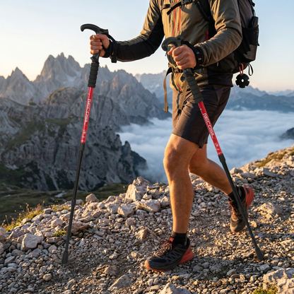 Bâton de Marche Nordique Ajustable en Aluminium