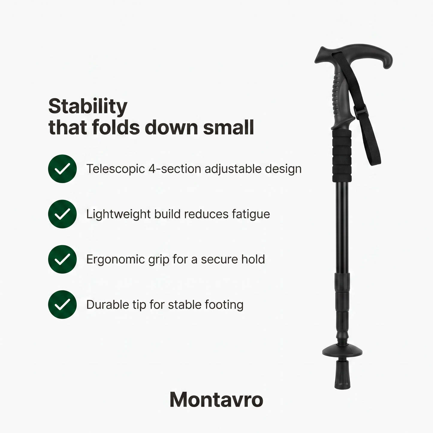 Adjustable Lightweight Trekking Pole for Hiking and Walking
