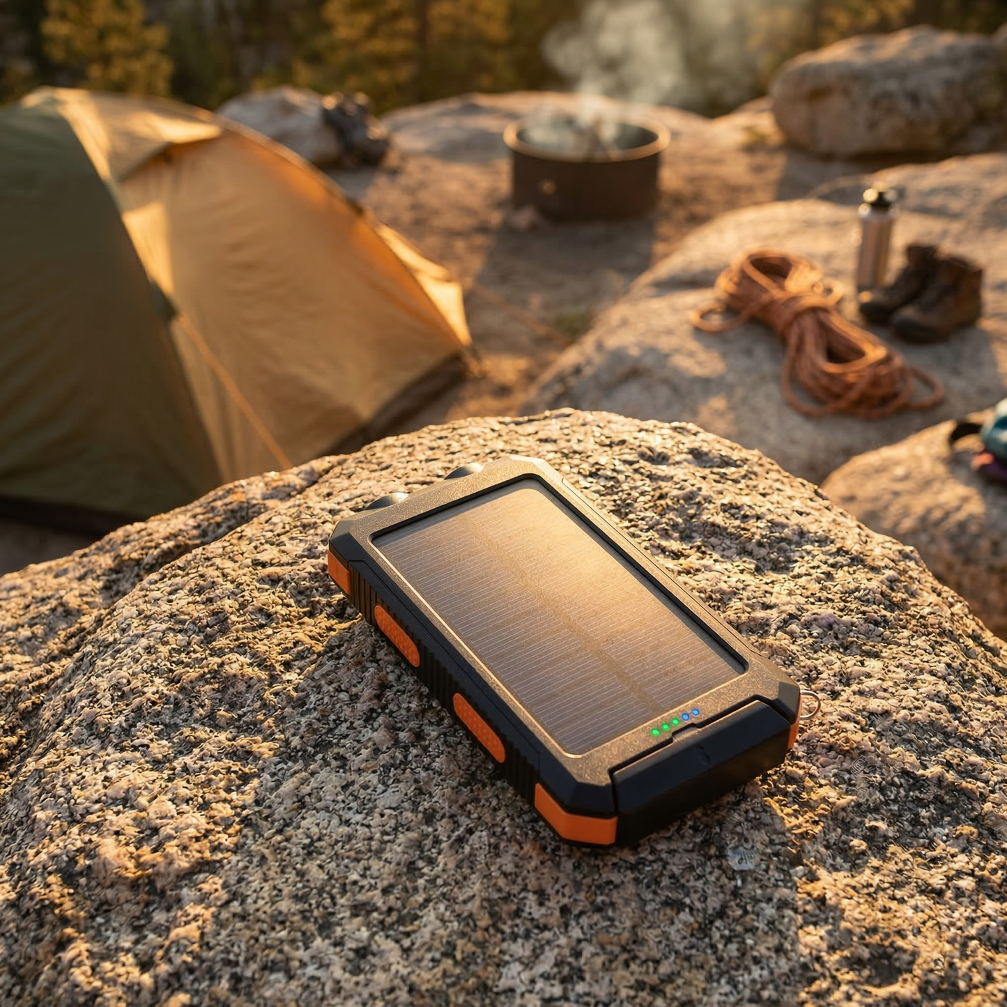 Batterie Externe Solaire Étanche et Antichoc 10000 mAh