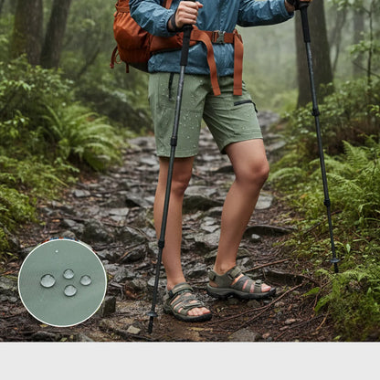 Bermuda de Randonnée Femme Extensible et Déperlant à Poches Zippées pour Trekking