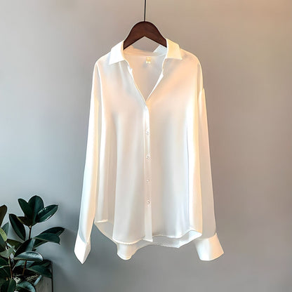 Blouse Femme – Manches Longues – Boutons Poignets Élégant