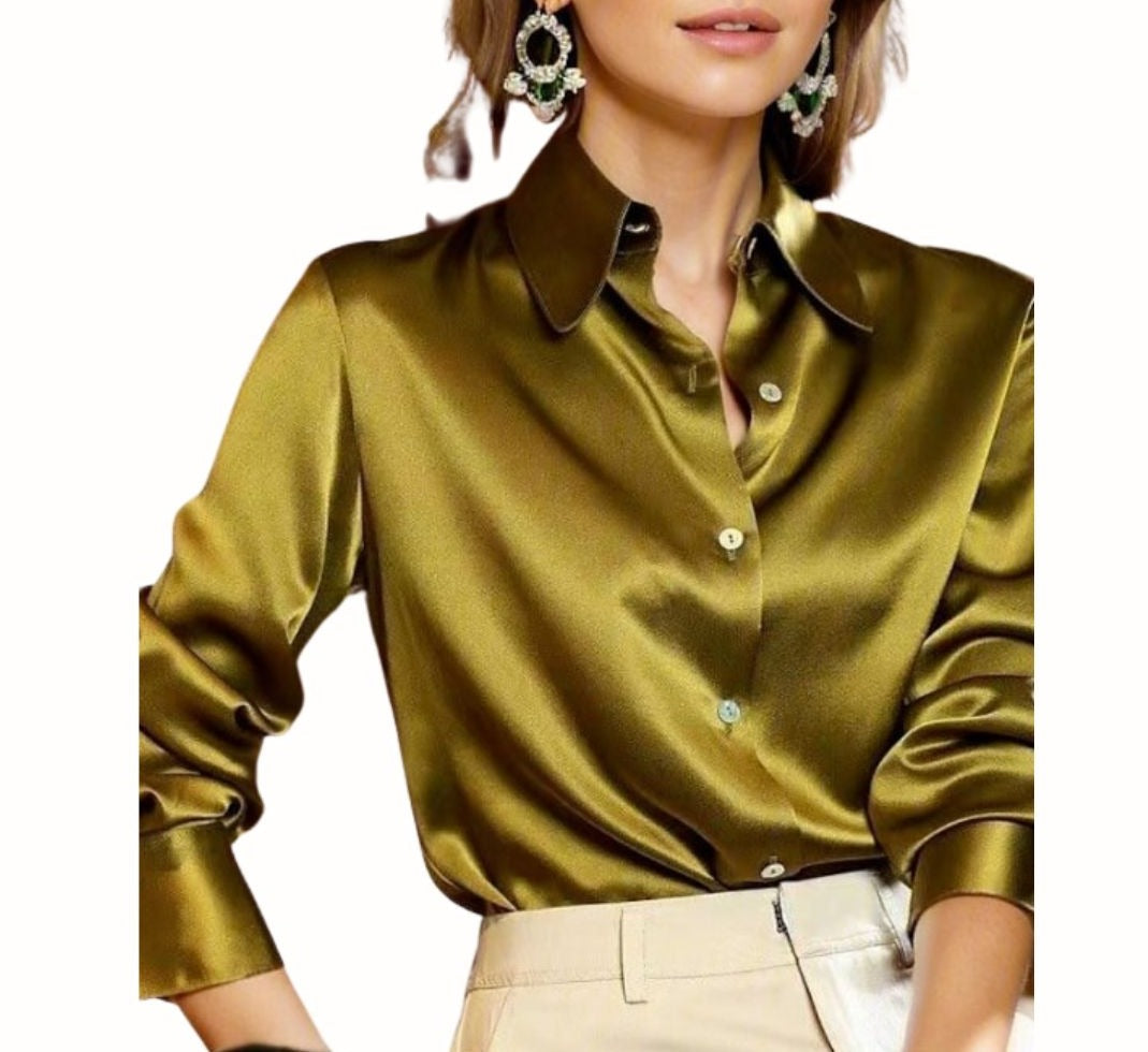 Blouse Femme - Manches Longues Col Classique