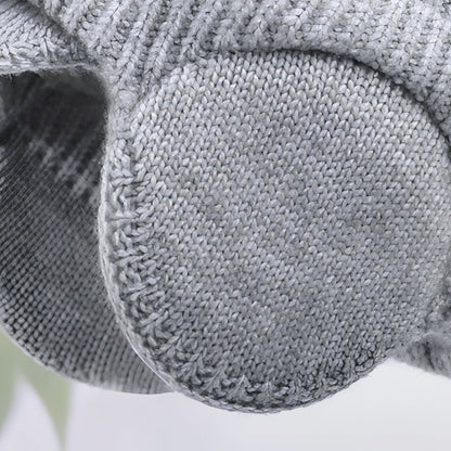 Knitted Winter Hat with Earflaps and Visor