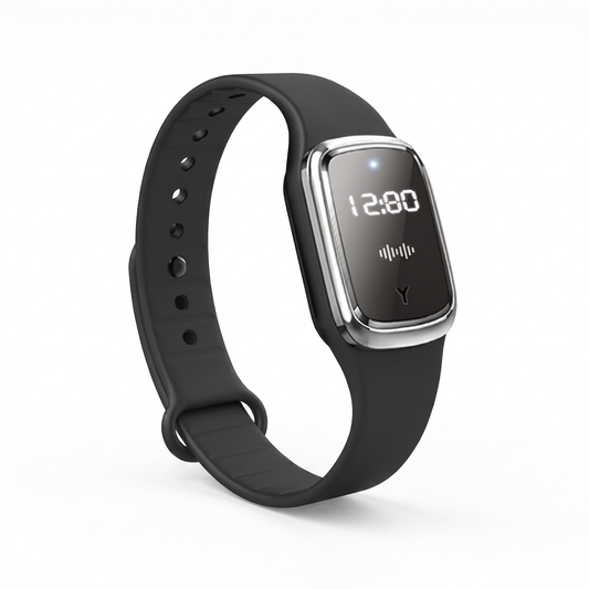 Rechargeable Ultrasonic Anti-Mosquito Bracelet with LED Display for Outdoor Use