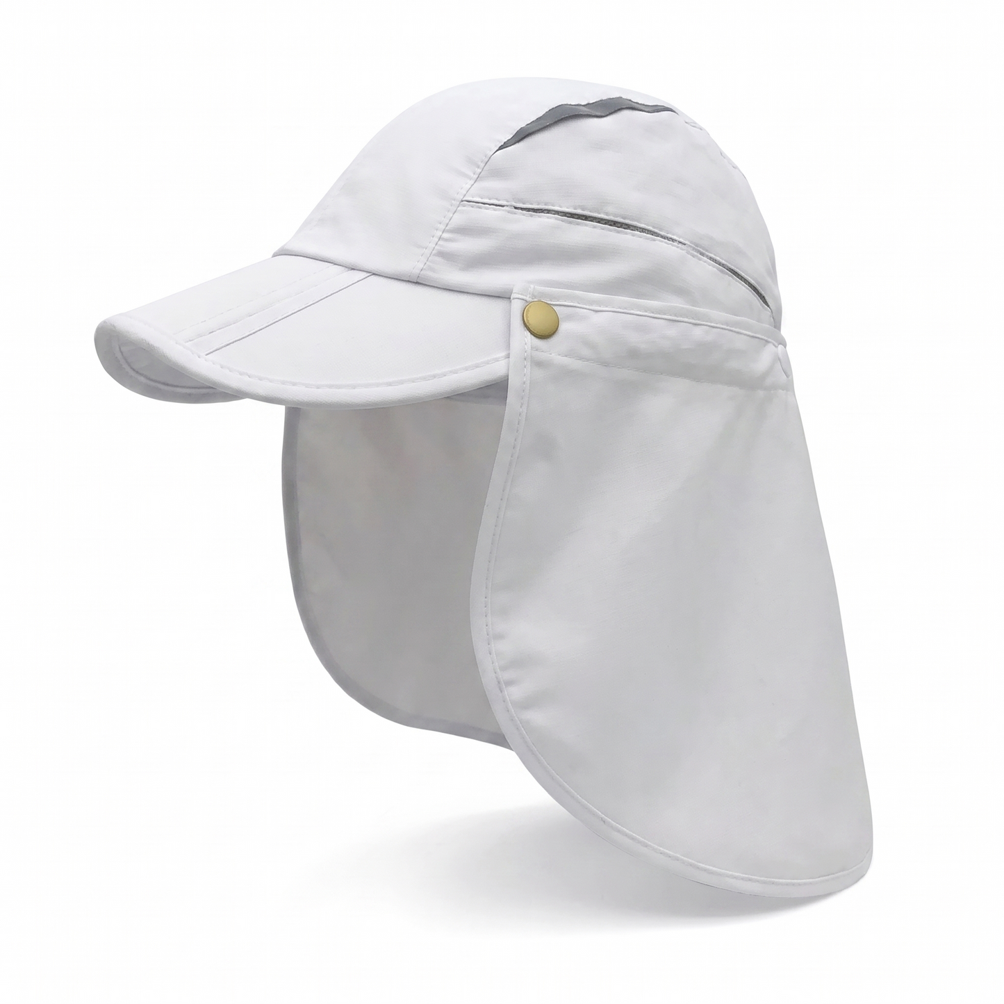 UPF50+ UV Protection Cap with Removable Neck Flap and Brim for Hiking